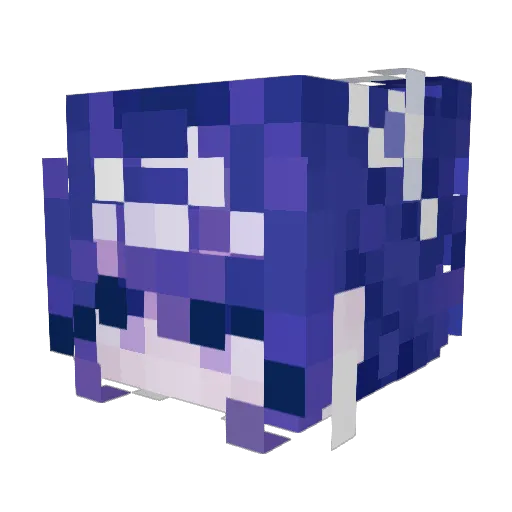 mid_knife Minecraft avatar head, 3D render
