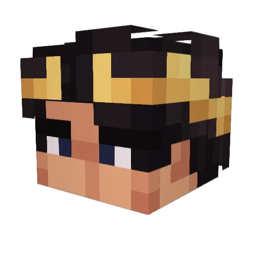 midasfortnite Minecraft avatar head, 3D render