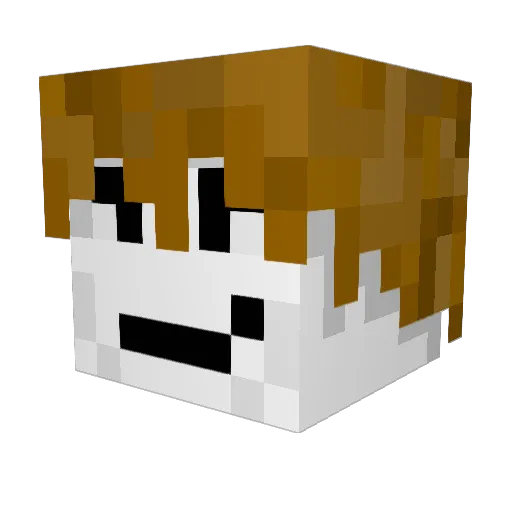 midashell Minecraft avatar head, 3D render
