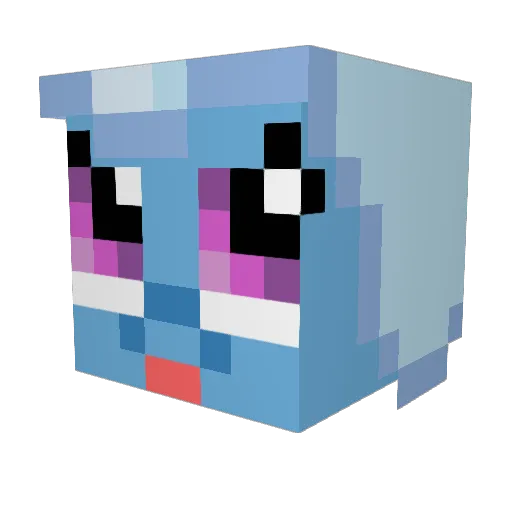 midbest Minecraft avatar head, 3D render