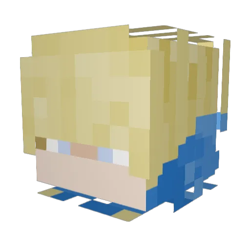 midcortisol Minecraft avatar head, 3D render