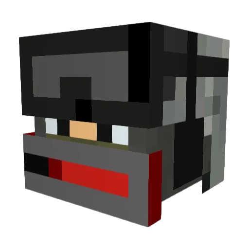 middleandy Minecraft avatar head, 3D render