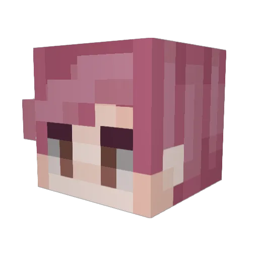 middorri Minecraft avatar head, 3D render