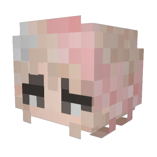 midepl Minecraft avatar head, 3D render