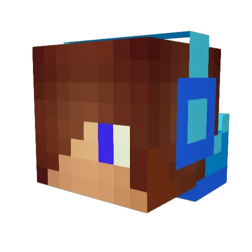 midfield8 Minecraft avatar head, 3D render
