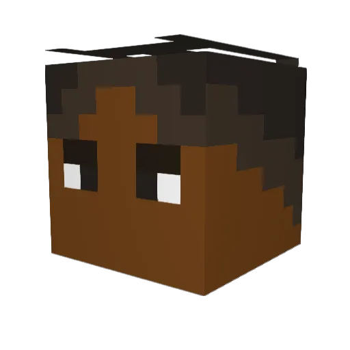 midfields Minecraft avatar head, 3D render