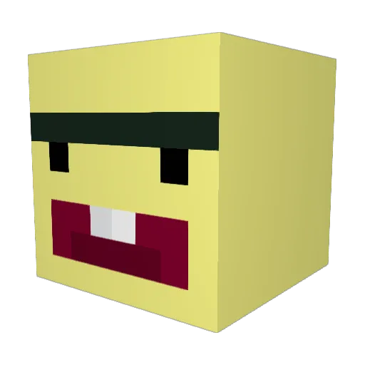 midg999 Minecraft avatar head, 3D render