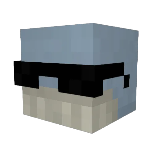 midgetfree Minecraft avatar head, 3D render