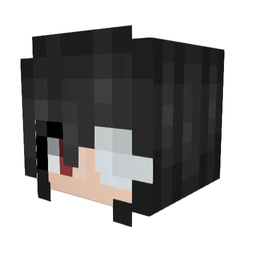 midgetstrawdog Minecraft avatar head, 3D render