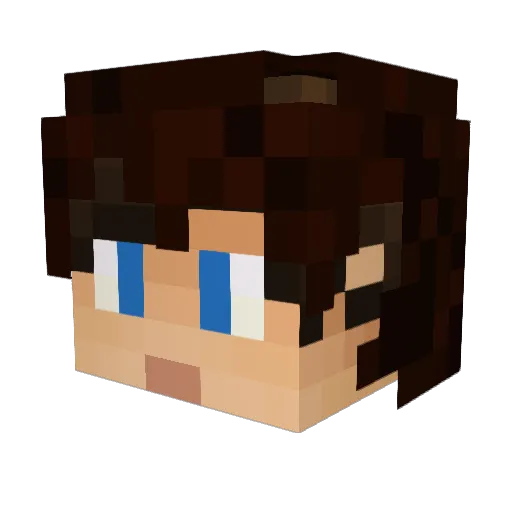 midlina Minecraft avatar head, 3D render