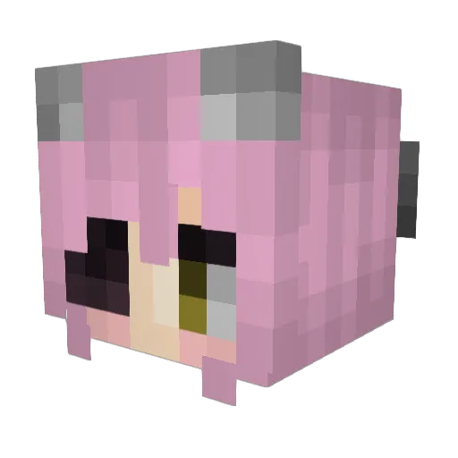 midnight_puppet Minecraft avatar head, 3D render