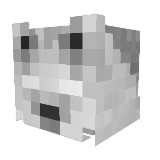midnightiris Minecraft avatar head, 3D render