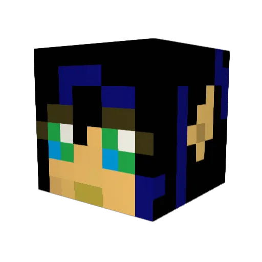midnightisis Minecraft avatar head, 3D render