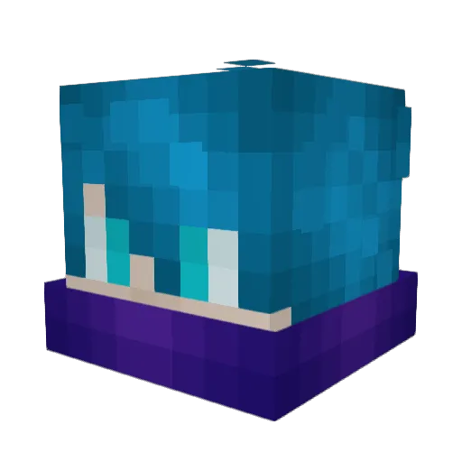 midnightkun Minecraft avatar head, 3D render
