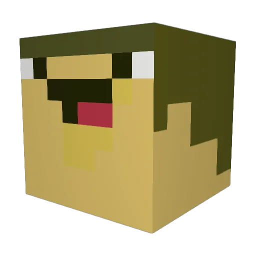 midnightwolf123 Minecraft avatar head, 3D render