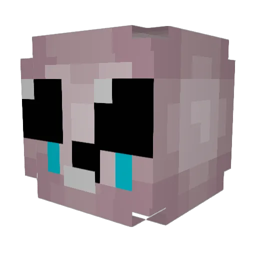 midniiteh Minecraft avatar head, 3D render