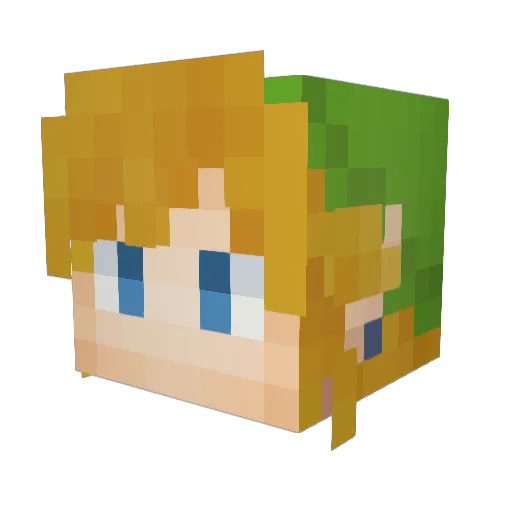 midori_cider Minecraft avatar head, 3D render