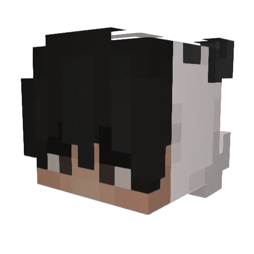 midorigin Minecraft avatar head, 3D render