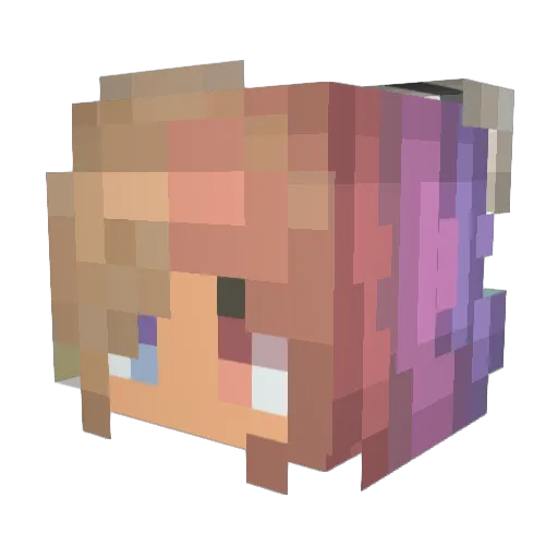 midowo Minecraft avatar head, 3D render