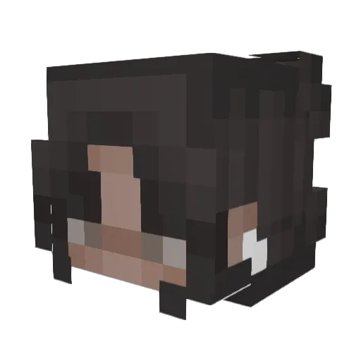 midqet Minecraft avatar head, 3D render