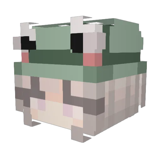 midsoon Minecraft avatar head, 3D render