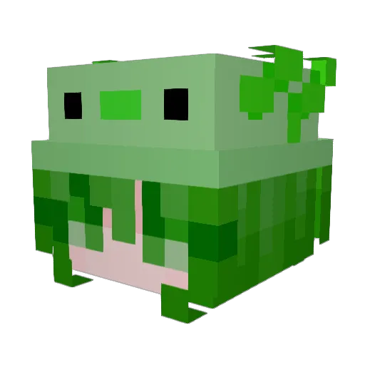 midspin Minecraft avatar head, 3D render