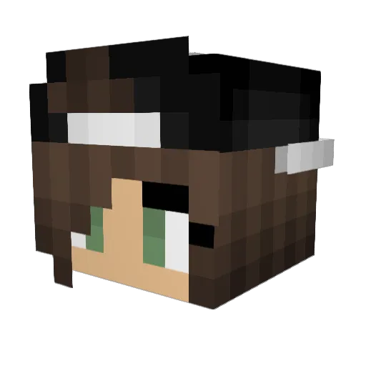 miduzelchen Minecraft avatar head, 3D render