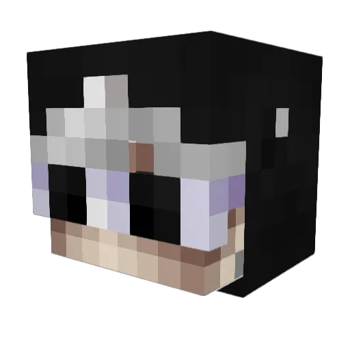 midwinters Minecraft avatar head, 3D render