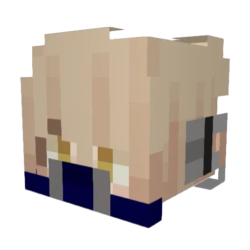 mie0913 Minecraft avatar head, 3D render