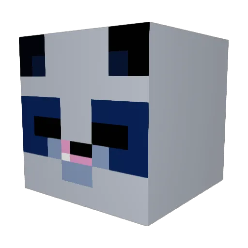 miekro Minecraft avatar head, 3D render