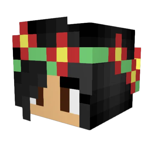 mielepiele Minecraft avatar head, 3D render