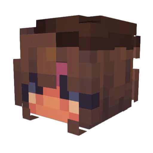mieneh Minecraft avatar head, 3D render