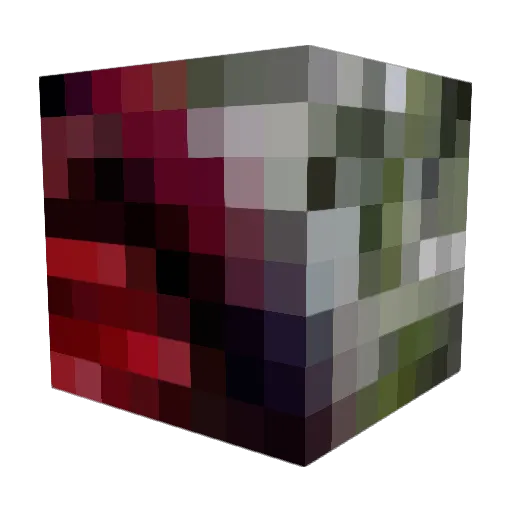 mienfuhrer Minecraft avatar head, 3D render