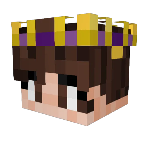 miert_ Minecraft avatar head, 3D render