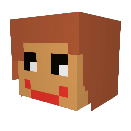 miertjee Minecraft avatar head, 3D render