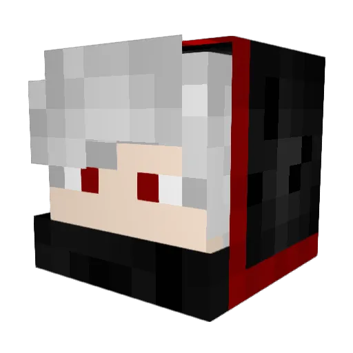 miezaizai Minecraft avatar head, 3D render