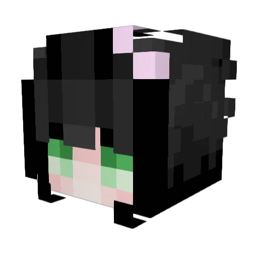 miezukie Minecraft avatar head, 3D render