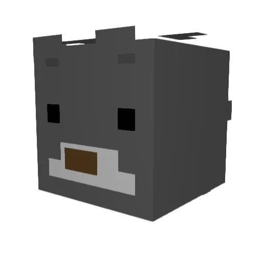 mifedaal Minecraft avatar head, 3D render