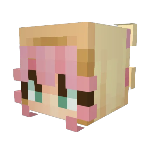 miffiez Minecraft avatar head, 3D render