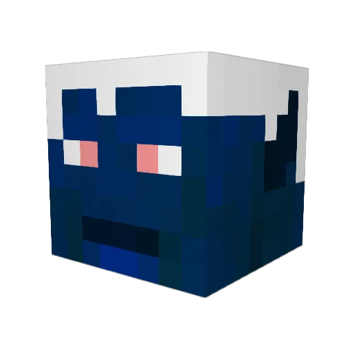miffot Minecraft avatar head, 3D render