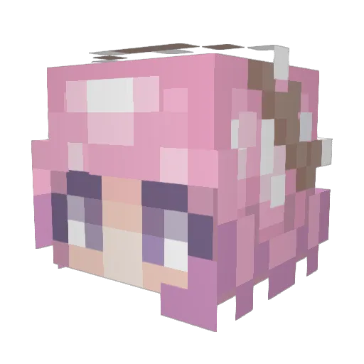 miffyluv Minecraft avatar head, 3D render