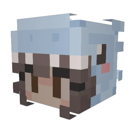 miffytokki Minecraft avatar head, 3D render