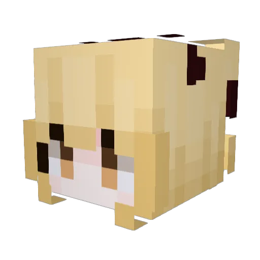 mifulu Minecraft avatar head, 3D render