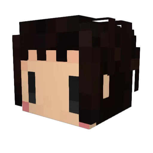 mifulun Minecraft avatar head, 3D render