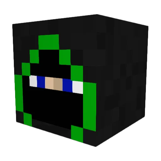 migerter Minecraft avatar head, 3D render
