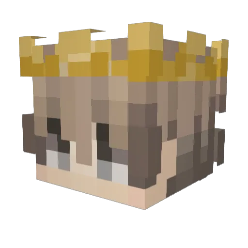 migglermoggler Minecraft avatar head, 3D render