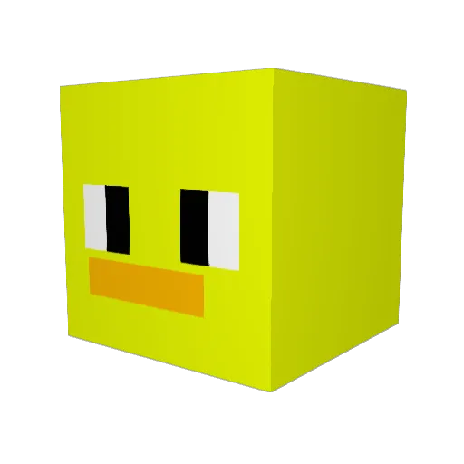 miggyc Minecraft avatar head, 3D render