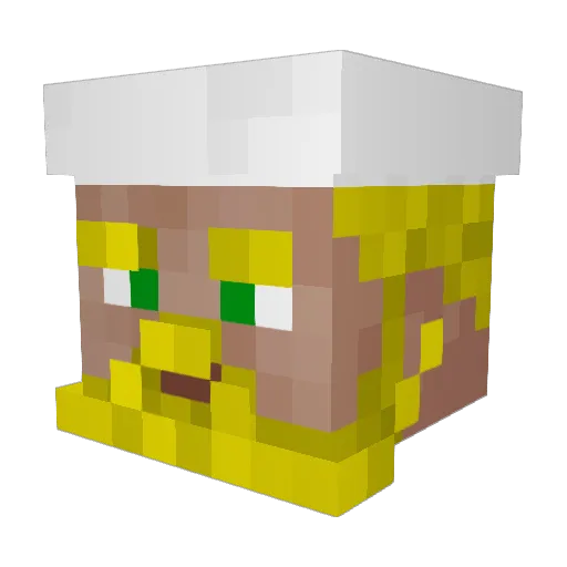 mightybeans Minecraft avatar head, 3D render