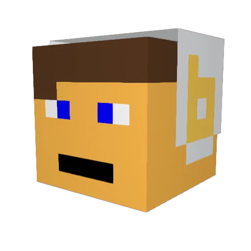 mightyduk91113 Minecraft avatar head, 3D render