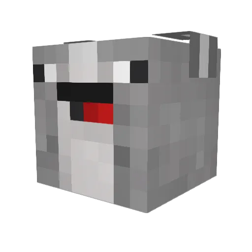 mightyfool Minecraft avatar head, 3D render